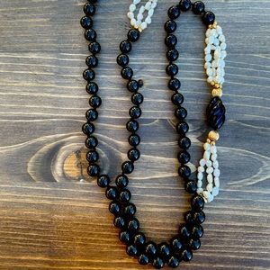 Black Onyx & Fresh Water Pearls